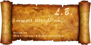 Lengyel Bibiána névjegykártya